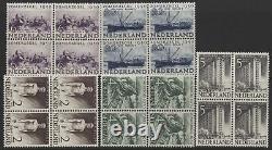 Netherlands 1950 Cultural & Social Relief set (missing 10+5c), blocks of 4, MNH
