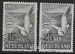 Netherlands 1951 NVPH LP1-LP2 Airmail CANC VF / BIRDS