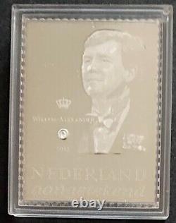 Netherlands 2013 King William Alexander II Silver & Diamond Stamp MNH