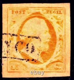 Netherlands #3 Thick Paper Junbo Margins Very Fine 1852