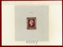 Netherlands Indies 1945 #255, Die Proof on Card, Queen Wilhelmina, ABNC