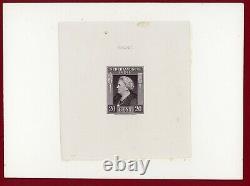 Netherlands Indies 1945 #258, Die Proof on Card, Queen Wilhelmina, ABNC