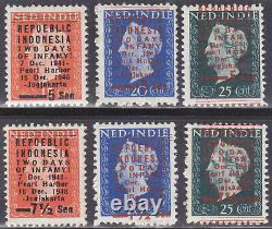 Netherlands Indies Indonesia Infamy Stamps MNH (99/10-99/15)