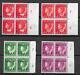 Netherlands Indies Stamps 1948 Nvph Due P49-p52+p49a-p52a Blocs Of 4 Mnh Vf