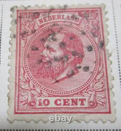 Netherlands Stamp 1872 10C Rare Antique StampBook3-466