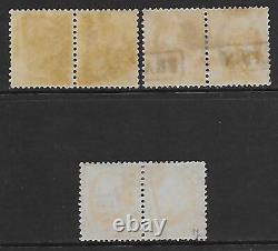 Netherlands stamps 1864 NVPH 4-6 PAIRS CANC VF CAT VALUE $400