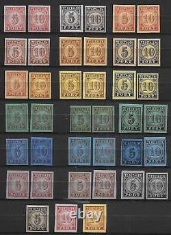 Netherlands stamps 1870 NVPH DUE 1-2/ 39 ColourProofs UNG VF / HIGH VALUE