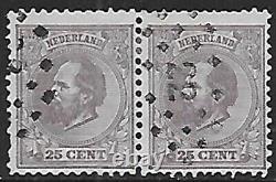 Netherlands stamps 1872 NVPH 26J+26H Pair Combination Perf /CAT VALUE $400 /RARE