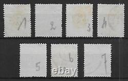 Netherlands stamps 1884 NVPH Postbewijs PW1-PW7 CANC VF / CAT VALUE $520