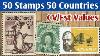 Old Stamps Value 50 Rare Stamps From 50 Countries Around The World Valuable Philately