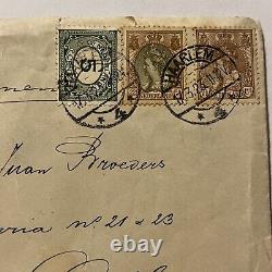 Rare 1923 Holland Netherlands Cover Sent To Argentina With Thick Red Seal