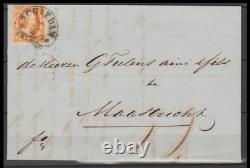 The Netherlands 1854 15c orange on letter halfrond'Schiedam