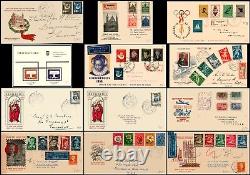 'i'' 15 Lot Covers Stamps Nederland Europe To Israel U. S. A Judaica