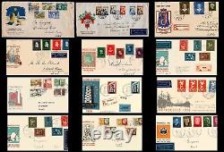 'i'' 15 Lot Covers Stamps Nederland Europe To Israel U. S. A Judaica