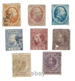 1800 Pays-bas Roi William III Stamp Lot 1852 Imperfs, 1864 Perf Et Plus