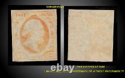 1852 Royaume-banque Willem III 15c Dark Orange Mint Vlh Thick Paper Sct. 3 Mi. 3b