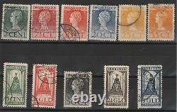 1923 Couronnement des Pays-Bas 11 Timbres Usagés MF50624