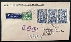 1939 La Haye Pays-Bas Première Couverture de Vol Transatlantique vers New York USA
