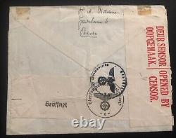 1940 Baarn Hollande Couverture Censurée vers l'Afrique du Sud Croix-Rouge Genève Suisse
