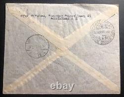 1941 Amsterdam Pays-Bas Couverture postale aérienne LATI censurée à destination de Santiago du Chili