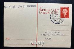 1949 Amsterdam Pays-bas Premier Vol Carte Postale Couverture Vers Dublin Irlande Klm