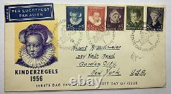 1956 Netherlands Kinderzegels Timbres pour enfants Premier jour Cachet