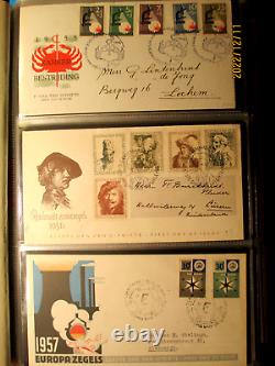 Collection de couvertures FDC des Pays-Bas 1955 1982