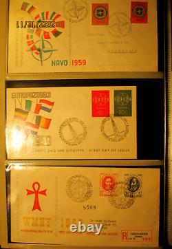 Collection de couvertures FDC des Pays-Bas 1955 1982