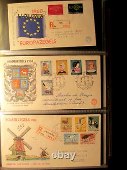 Collection de couvertures FDC des Pays-Bas 1955 1982