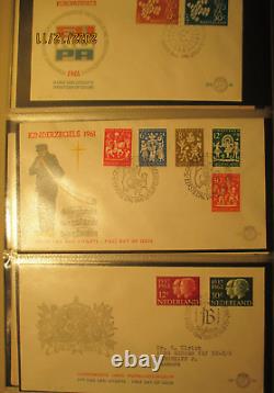 Collection de couvertures FDC des Pays-Bas 1955 1982