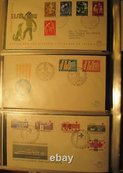 Collection de couvertures FDC des Pays-Bas 1955 1982