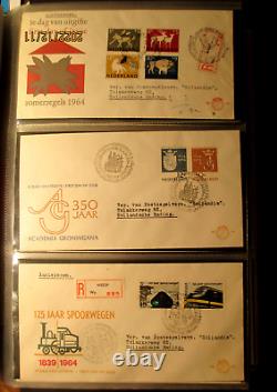 Collection de couvertures FDC des Pays-Bas 1955 1982