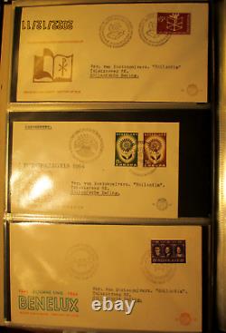 Collection de couvertures FDC des Pays-Bas 1955 1982