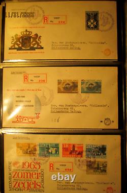 Collection de couvertures FDC des Pays-Bas 1955 1982