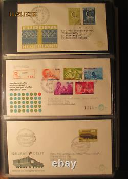 Collection de couvertures FDC des Pays-Bas 1955 1982