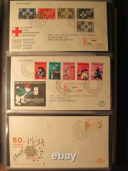 Collection de couvertures FDC des Pays-Bas 1955 1982