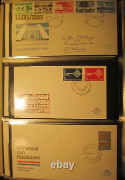 Collection de couvertures FDC des Pays-Bas 1955 1982