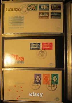 Collection de couvertures FDC des Pays-Bas 1955 1982