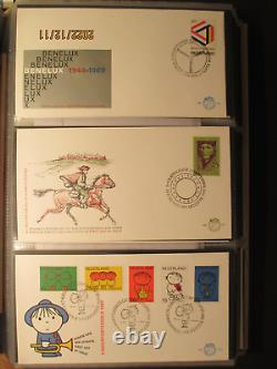 Collection de couvertures FDC des Pays-Bas 1955 1982