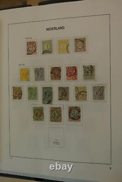 Collection de timbres Lot 21005 MNH/MH/Utilisé Pays-Bas 1852-1997 dans 4 albums Davo