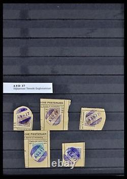 Collection de timbres Lot 38572 Pays-Bas avec oblitérations en caoutchouc dans un classeur de stockage