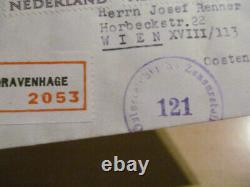 E8301 Pays-Bas Rare Censure Gelaufener FDC vers Vienne, No 552-7, Mi 1400