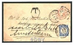 GB Penny Pink NETHERLANDS Postage Due TAXE Underpaid 1898 Destination Mail U43a<br/>Timbre de la GB Penny Pink NETHERLANDS Postage Due TAXE Insuffisant 1898 Courrier de destination U43a