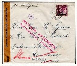 Indies De L'est Du Dutch Ww2 Couverture Du Retour De La Poste Aérienne 1940 Service Suspendu Hollande Dl150