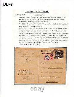 Les Indes néerlandaises pendant la Seconde Guerre mondiale: camp de Kesilir, carte Dai-Nippon KESILIR CAMP 1943, message DL48