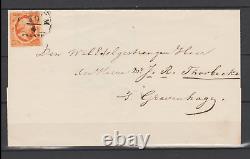Les Pays-Bas 1852 15c orange sur lettre au Premier ministre