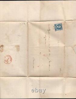 Lettre pliée Pays-Bas, 1853. Zwolle à Deventer. Imprimé.