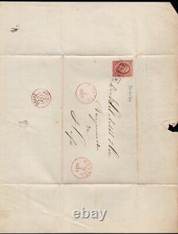 Lettre pliée Pays-Bas, 1867. Boxtel à Grave. Impression à Haarlem