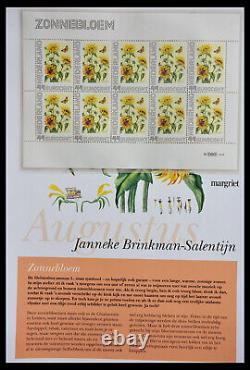 Lot 13100 Collection complète de timbres MNH Pays-Bas feuilles de fleurs