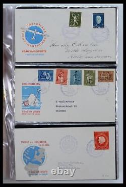 Lot 37461 Collection complète de FDC Pays-Bas 1950-2014 dans 7 albums. Cat. 10 500